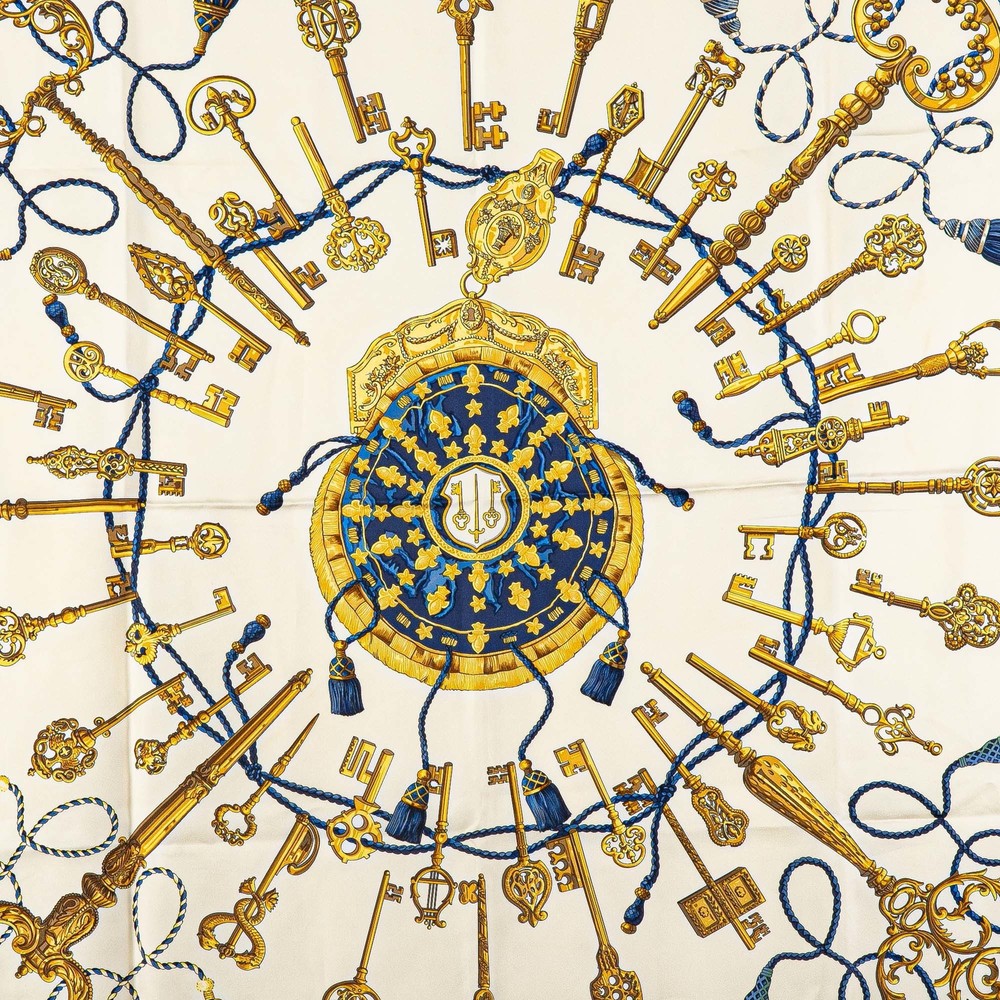 Pre-Loved Hermes Les Cles Silk Scarf - Picture 2 of 5